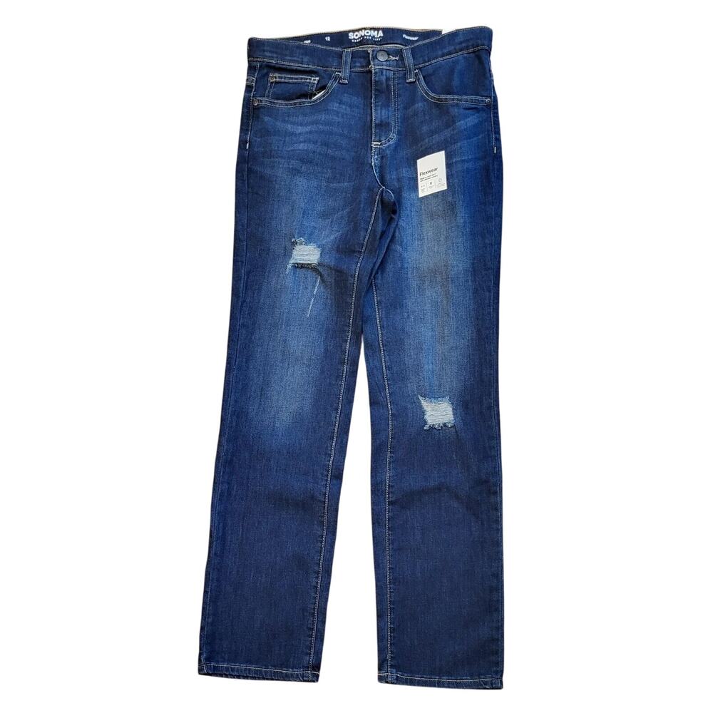 Sonoma Goods for Life Flexwear Straight Jeans-Adj Waist-Boy's Size 12 NWT